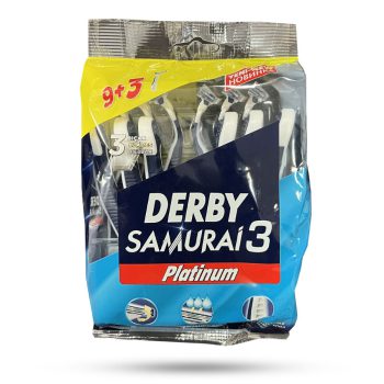 خودتراش مردانه دربی Derby مدل Samurai 3 بسته 12 عددی